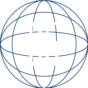 globe graphic with number 65