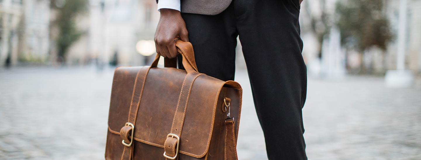 A man with a briefcase
