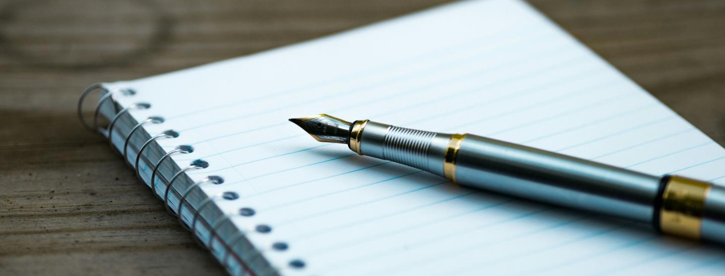 Pen and a notebook