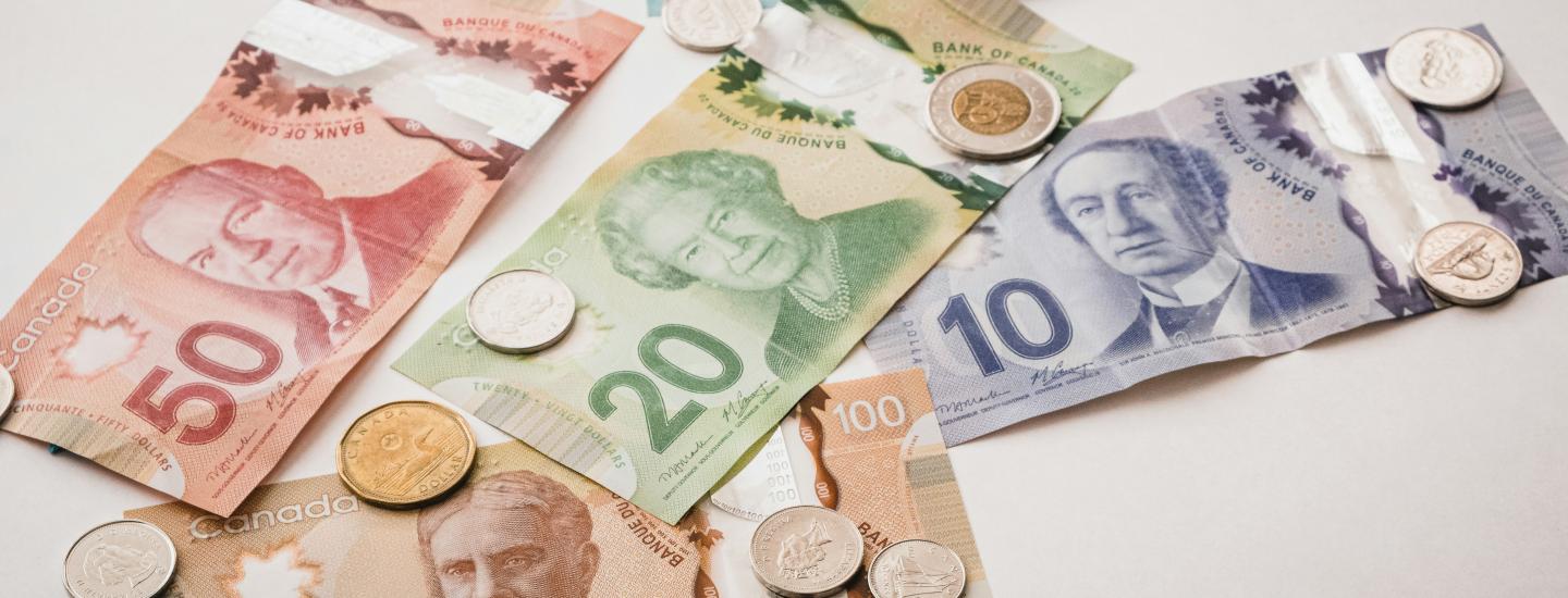 Canadian dollar bills