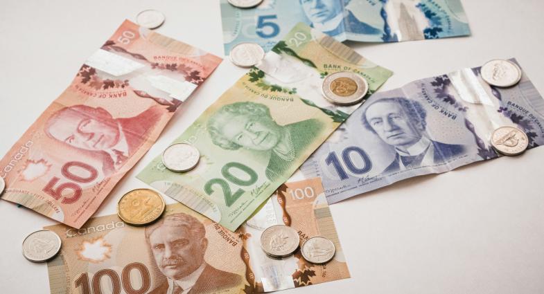 Canadian dollar bills