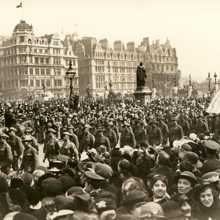 Crowd in a historic photo
