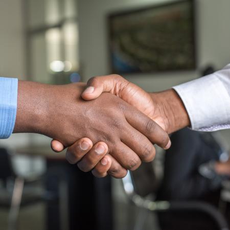 Shaking hands