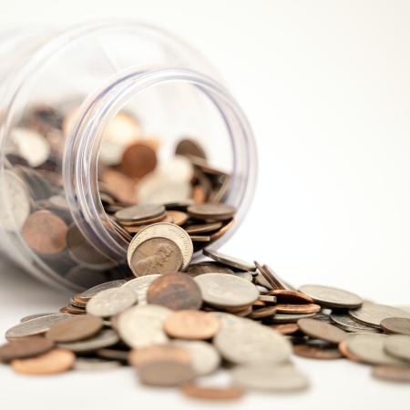 Jar full of coins