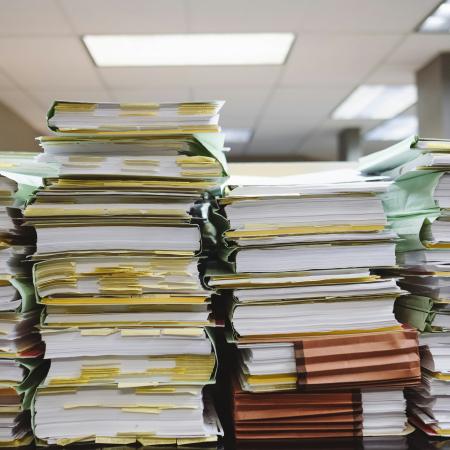 Stacks of folders