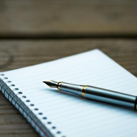 Pen and a notebook